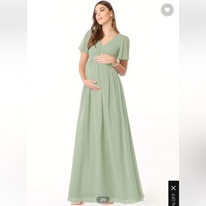 Azazie Verna Maternity Bridesmaid Dress A10 Dusty Sage